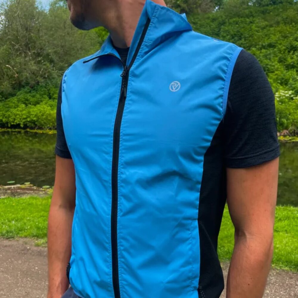 Proviz Running Vest Windproof Waterproof Reflective Everyday Gilet Blue XL